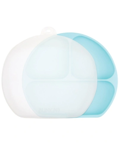 Bumkins Baby 3-section Grip Dish With Lid In Blue