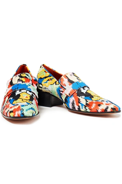 Missoni Printed Satin Loafers In Multicolor