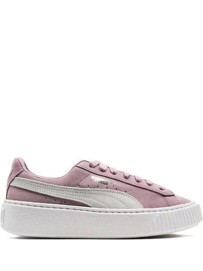 Puma Suede Platform Sneakers In 粉色