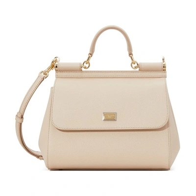 Dolce & Gabbana Sicily Bag In Beige