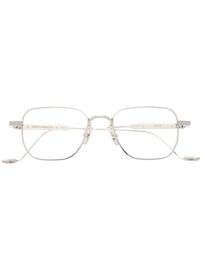 Gentle Monster Catta C2 Square-frame Glasses In Silber