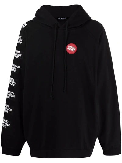 RAF SIMONS OVERSIZED PATCH-EMBELLISHED HOODIE