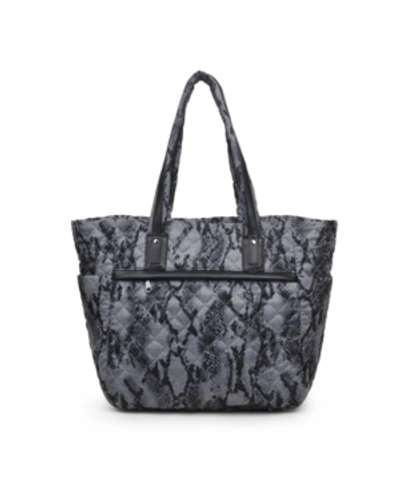 Sol And Selene Women's No Filter Quilted Tote Bag In Black Snake