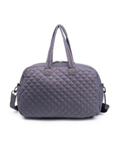 Sol And Selene Women's Getaway Quilted Duffle Bag In Carbon