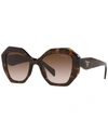 Prada Womens Pr 19zs Tortoiseshell-pattern Acetate Sunglasses Brown In Tortoise/brown Gradient