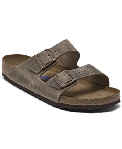 Birkenstock Men's Arizona Essentials Oiled Leather Two-strap Sandals From Finish Line In Brown