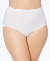 Vanity Fair Illumination Brief Underwear 13109, Also Available In Extended Sizes In Star White