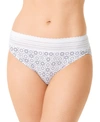 Warner's No Pinching No Problems Lace Hi-cut Brief Underwear 5109 In Evnblu Str