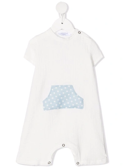 Opililai Babies' Star-print Cotton Romper In White
