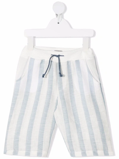 Opililai Kids' Striped Straight-leg Trousers In White