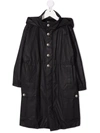 BALMAIN LOGO-EMBROIDERED HOODED TRENCH COAT