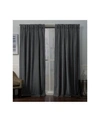 EXCLUSIVE HOME VELVET HEAVYWEIGHT PINCH PLEAT TOP CURTAIN PANEL PAIR, 27" X 96"