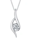 SIRENA DIAMOND SWIRL SOLITAIRE PENDANT NECKLACE (1/4 CT. T.W.) IN 14K WHITE GOLD OR 14K YELLOW GOLD