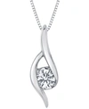 Sirena Diamond Swirl Solitaire Pendant Necklace (1/4 Ct. T.w.) In 14k White Gold Or 14k Yellow Gold In White Gold