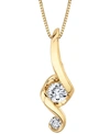 SIRENA DIAMOND SWIRL 18" PENDANT NECKLACE (1/3 CT. T.W.) IN 14K GOLD