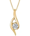 SIRENA DIAMOND SWIRL SOLITAIRE PENDANT NECKLACE (1/4 CT. T.W.) IN 14K WHITE GOLD OR 14K YELLOW GOLD