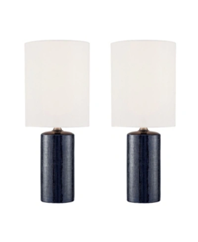 Lite Source Jackie Table Lamp, Set Of 2 In Navy Blue