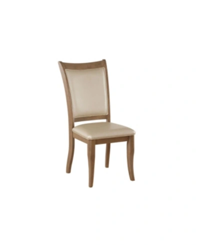 Acme Furniture Harald Side Dining Chair, Set Of 2 In Tan/beige