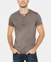 BUFFALO DAVID BITTON MEN'S KASUM SHORT SLEEVE HENLEY SHIRT