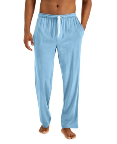 Club Room Men's Pajama Pants, Created For Macy's In Light Blue