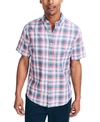 NAUTICA MEN'S CLASSIC-FIT PLAID LINEN SHIRT