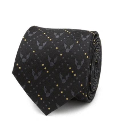 Harry Potter Men's Golden Snitch Silk Tie In Black