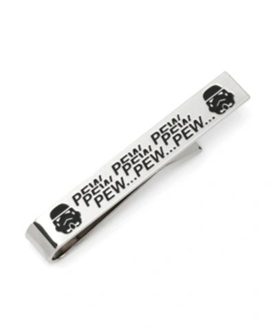 Star Wars Men's Pew Pew Pew Storm Trooper Tie Bar In Silver-tone