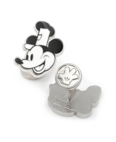 Disney Men's Steamboat Willie Singing Cufflinks In Silver-tone