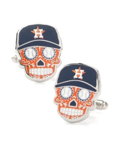 Mlb Men's Houston Astros Sugar Skull Cufflinks In Orange