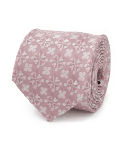 Disney Men's Mickey Mouse Silhouette Blossom Tie In Pink