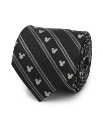 Disney Men's Mickey Mouse Stripe Tie In Black