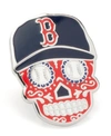 Mlb Men's Boston Red Sox Sugar Skull Lapel Pin In Red