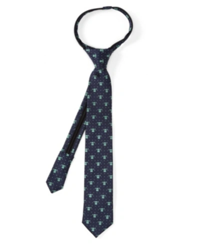 Star Wars Men's The Child Dotted Boys Zipper Tie In Navy