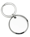OX & BULL TRADING CO. MEN'S ROUND ENGRAVABLE STAINLESS STEEL KEY CHAIN