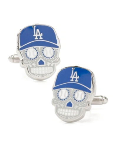 Mlb Men's Los Angeles A Dodgers Sugar Skull Cufflinks In White
