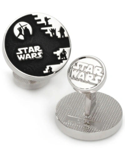 Star Wars Men's Death Star Icon Cufflinks In Silver-tone