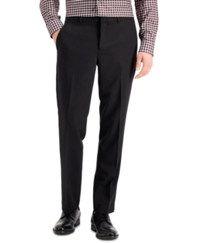 Perry Ellis Portfolio Men's Modern-fit Stretch Solid Resolution Pants In Black Solid