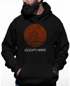 La Pop Art Men's Occupy Mars Word Art Hooded Sweatshirt In Black