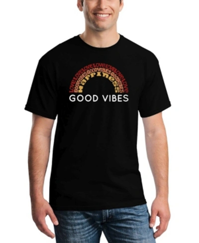 La Pop Art Men's Premium Blend Word Art Good Vibes T-shirt In Black