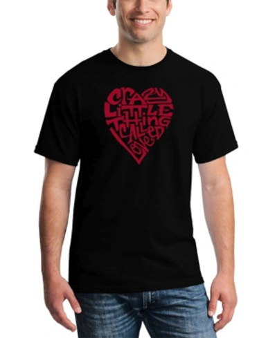 La Pop Art Men's Crazy Little Thing Called Love Word Art T-shirt In Black