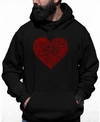 La Pop Art Men's Crazy Little Thing Called Love Word Art Hooded Sweatshirt In Black