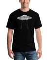 La Pop Art Men's Premium Blend Word Art Flying Saucer Ufo T-shirt In Black