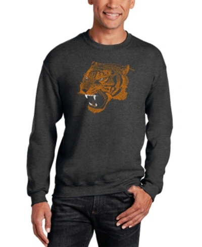 La Pop Art Men's Beast Mode Word Art Crewneck Sweatshirt In Gray