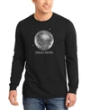 La Pop Art Men's Disco Ball Word Art Long Sleeve T-shirt In Black
