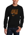 La Pop Art Men's Beast Mode Word Art Crewneck Sweatshirt In Black