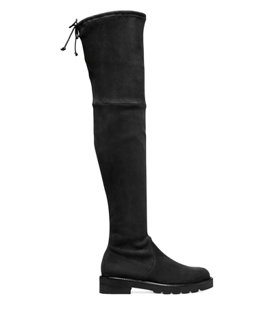 Stuart Weitzman Lowland Lift Thigh-high Boots In Black