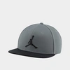 Nike Jordan Pro Jumpman Snapback Hat In Grey/black