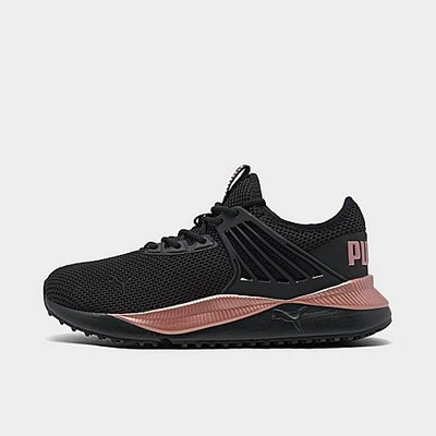 Puma Women's Pacer Lux Casual Sneakers From Finish Line In Black-rose Gold