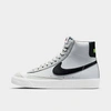 Nike Blazer Mid '77 Big Kids' Shoes In Grey Fog,volt,white,black