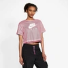 Nike Women's Sportswear Air Mesh Short-sleeve Top In Pink Glaze/white